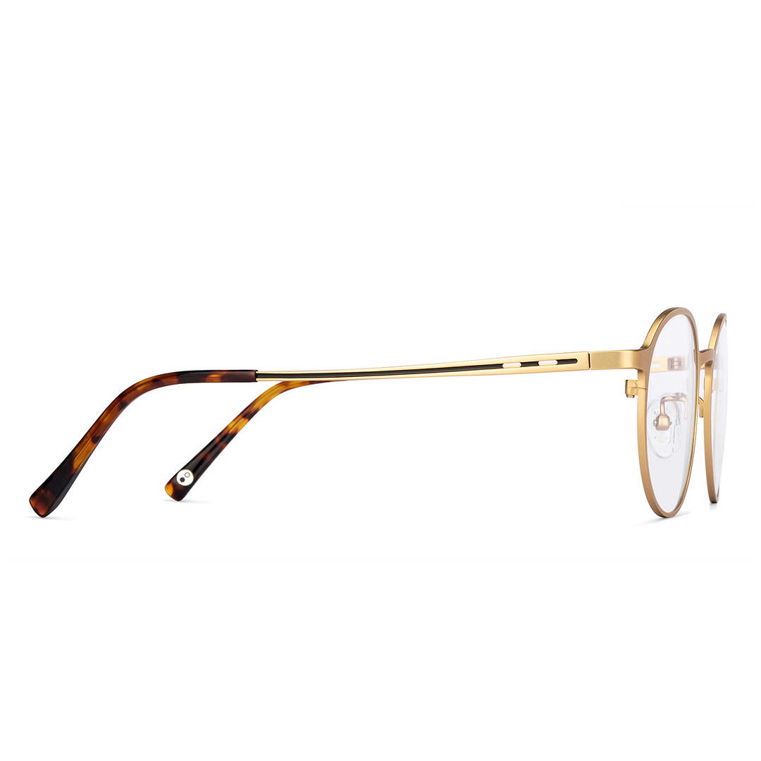 John Jacobs Online Gold Full Rim Round left side