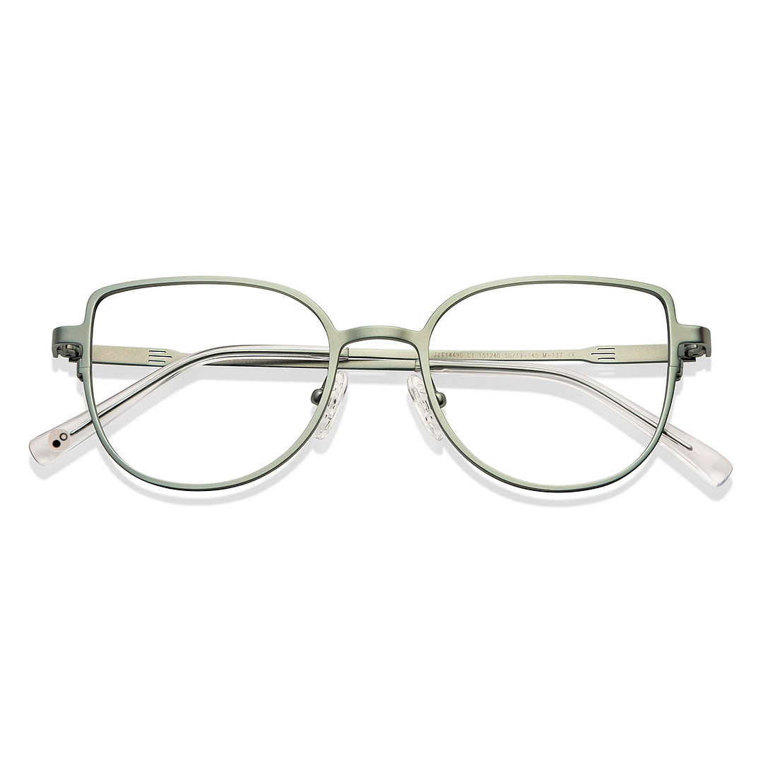 John Jacobs Online Light Green Full Rim Cat Eye left side