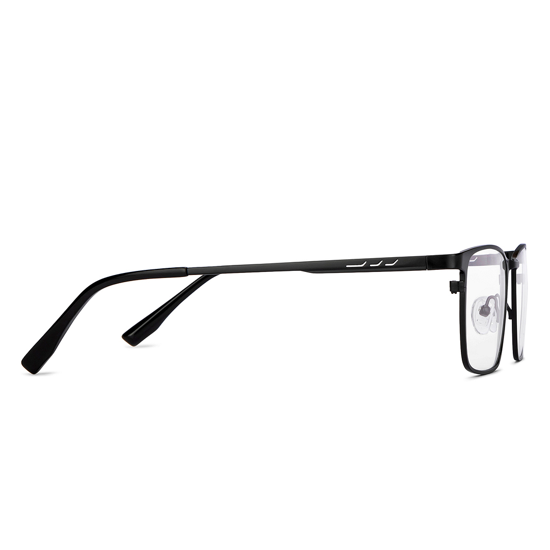 John Jacobs Black Full Rim Rectangle left side