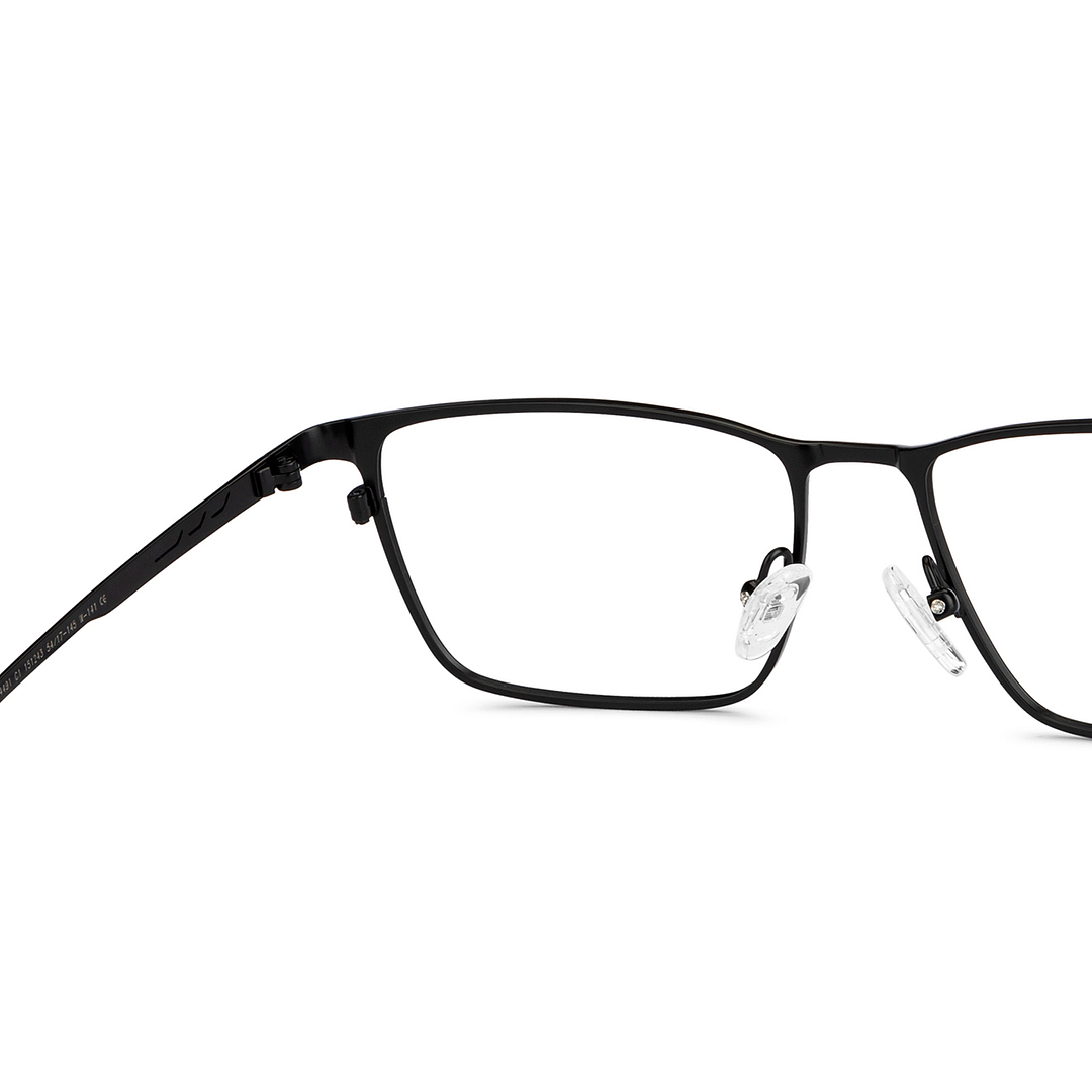 John Jacobs Black Full Rim Rectangle right side