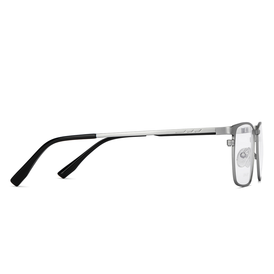 John Jacobs Online Silver Full Rim Rectangle left side