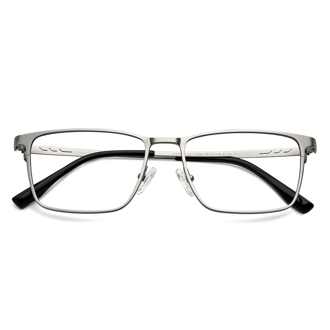 John Jacobs Online Silver Full Rim Rectangle left side