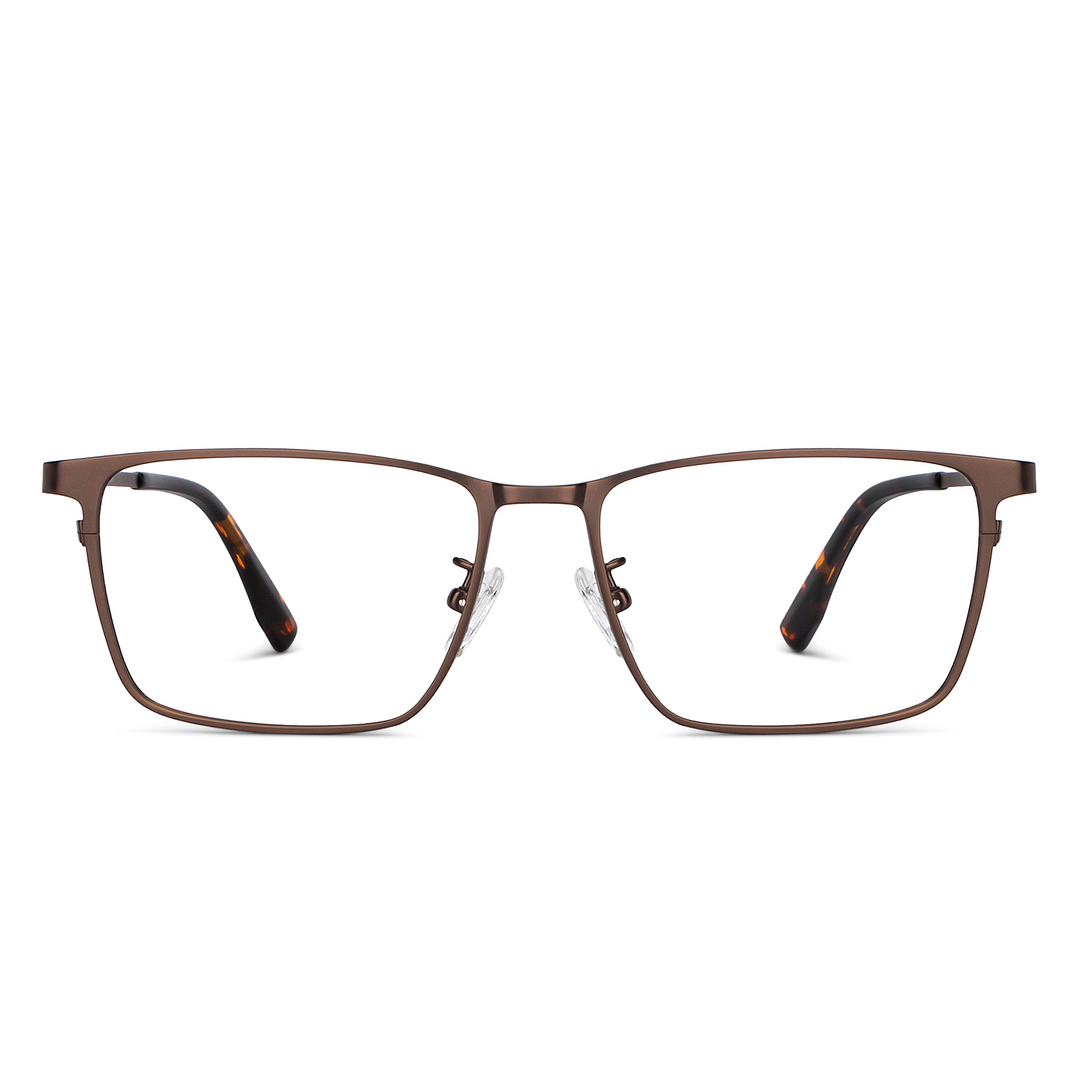 John Jacobs Light Brown Full Rim Rectangle right side