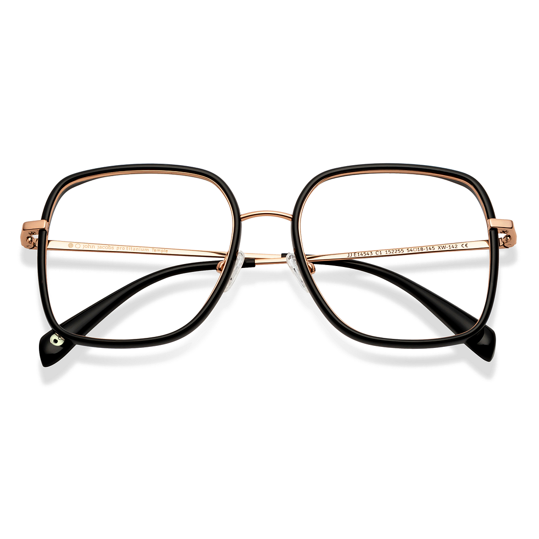 John Jacobs Online Black Full Rim Square left side
