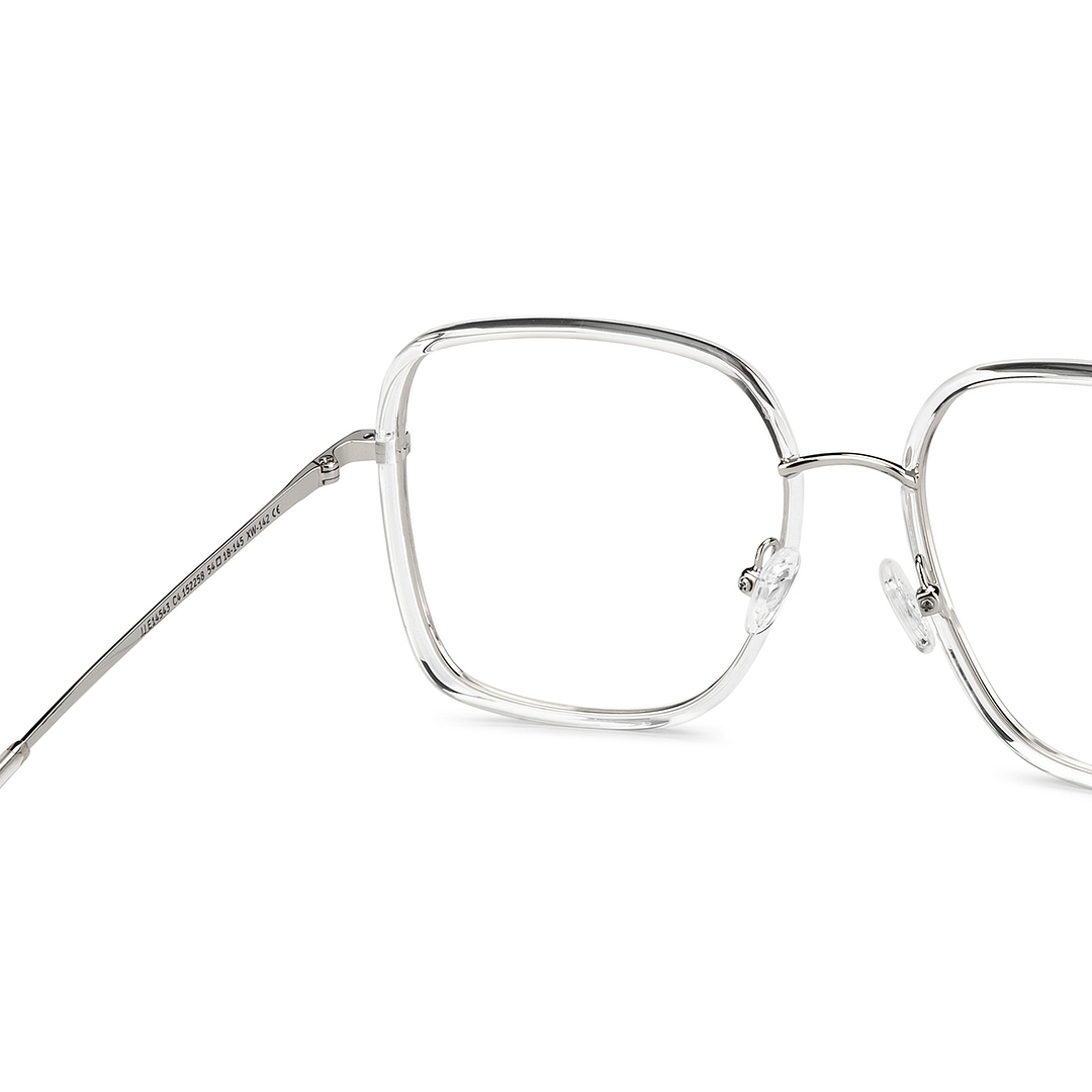 John Jacobs Online Silver Full Rim Square right side