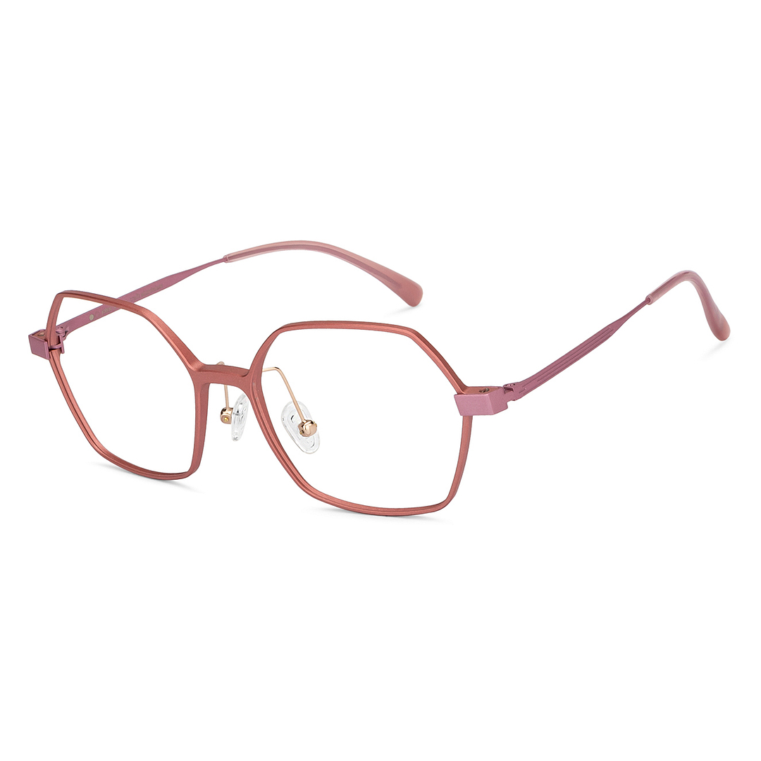 John Jacobs Online Pink Full Rim Geometric right side