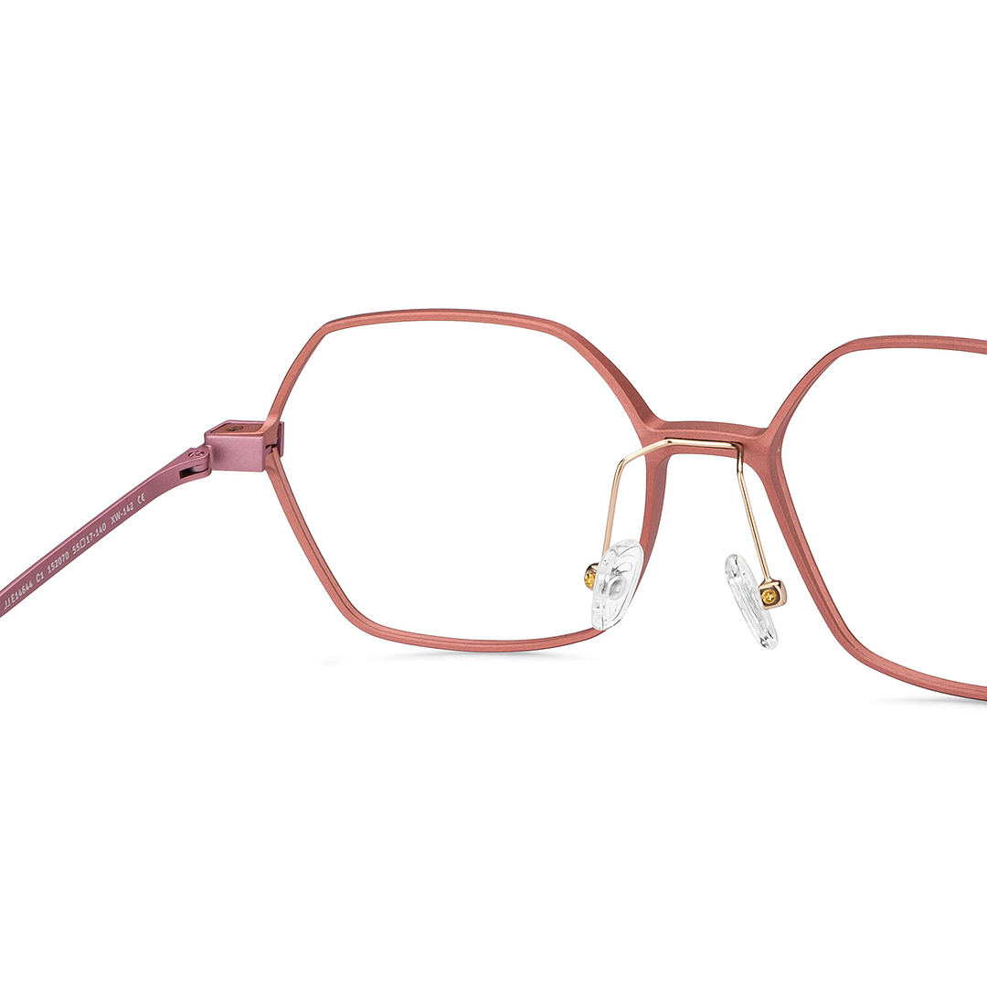John Jacobs Online Pink Full Rim Geometric right side