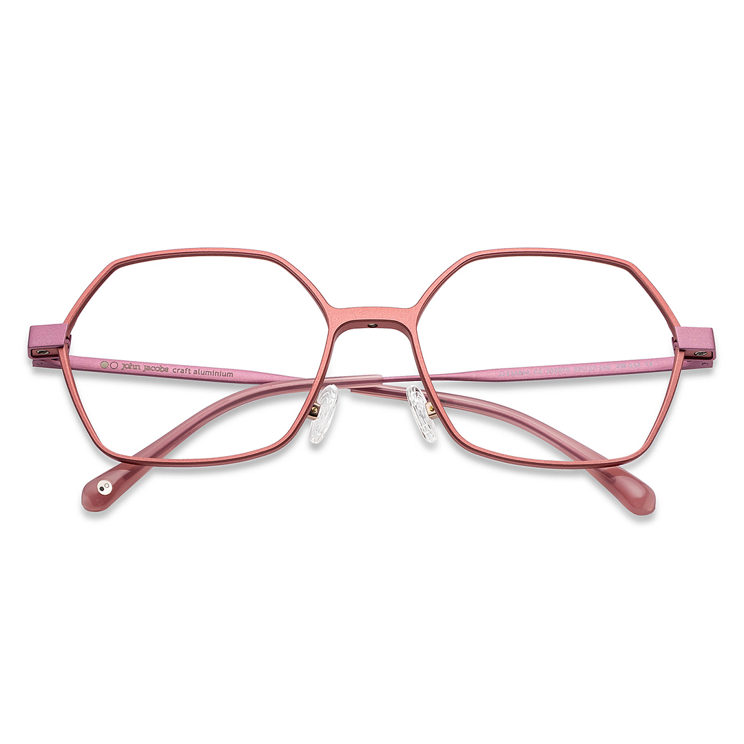 John Jacobs Online Pink Full Rim Geometric left side