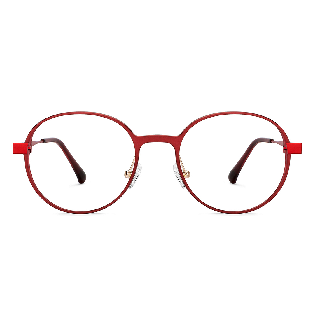 John Jacobs Red Full Rim Round left side