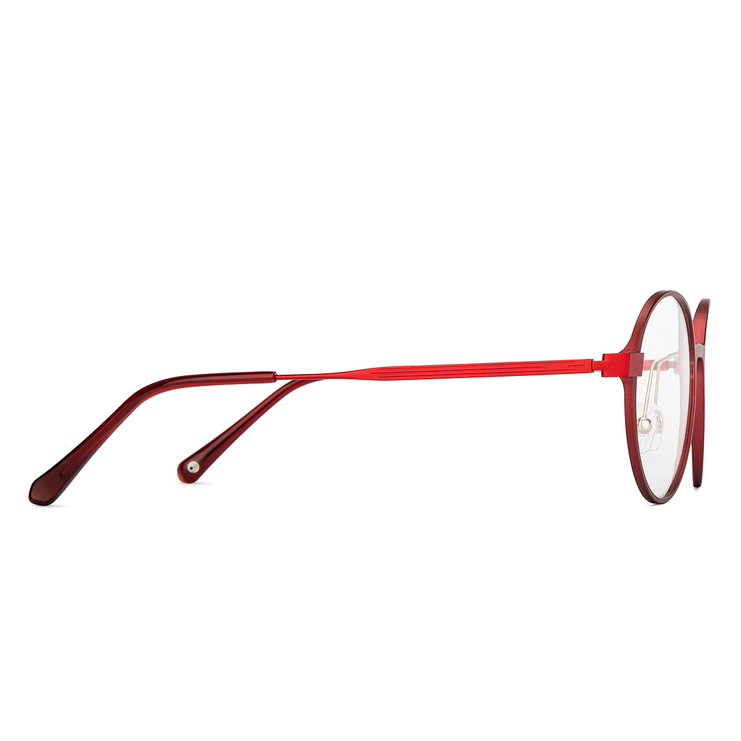 John Jacobs Red Full Rim Round left side