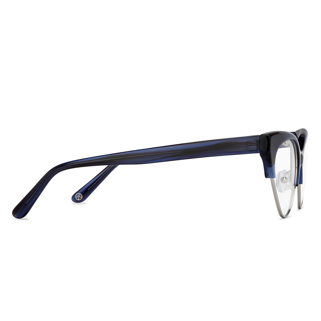 John Jacobs Online Silver Full Rim Cat Eye left side