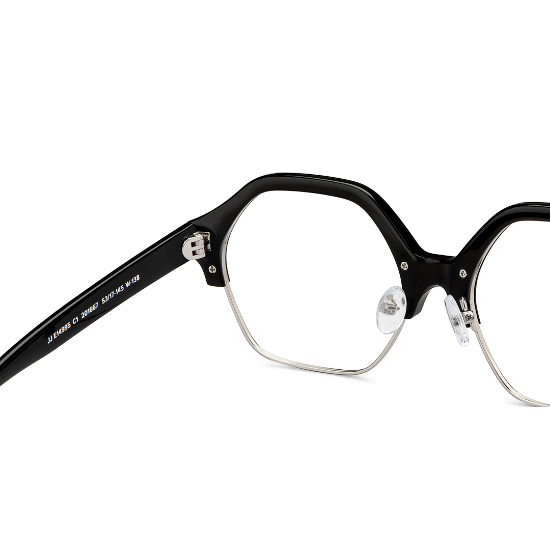 John Jacobs Silver Full Rim Hexagonal right side