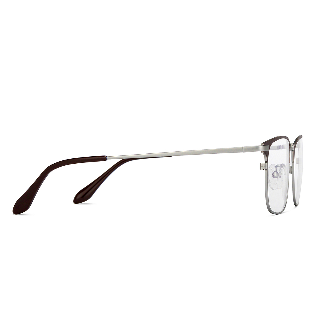 John Jacobs Dark Brown Full Rim Square left side