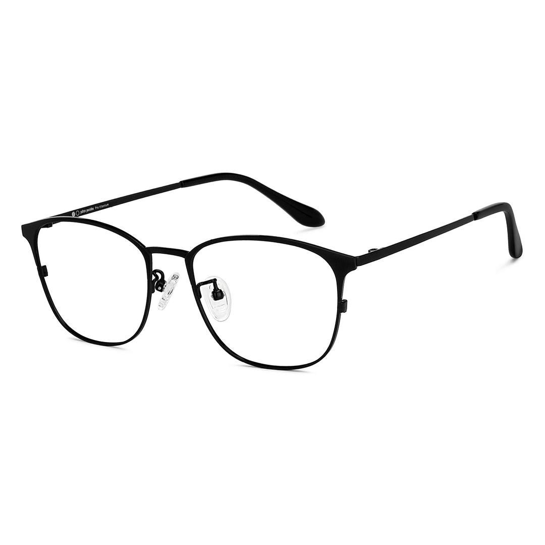 John Jacobs Black Full Rim Square right side