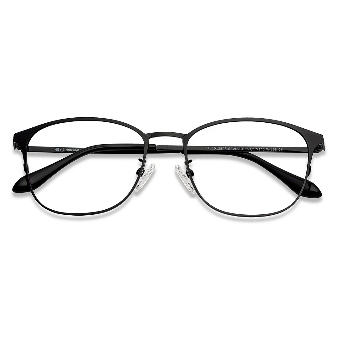 John Jacobs Black Full Rim Square left side