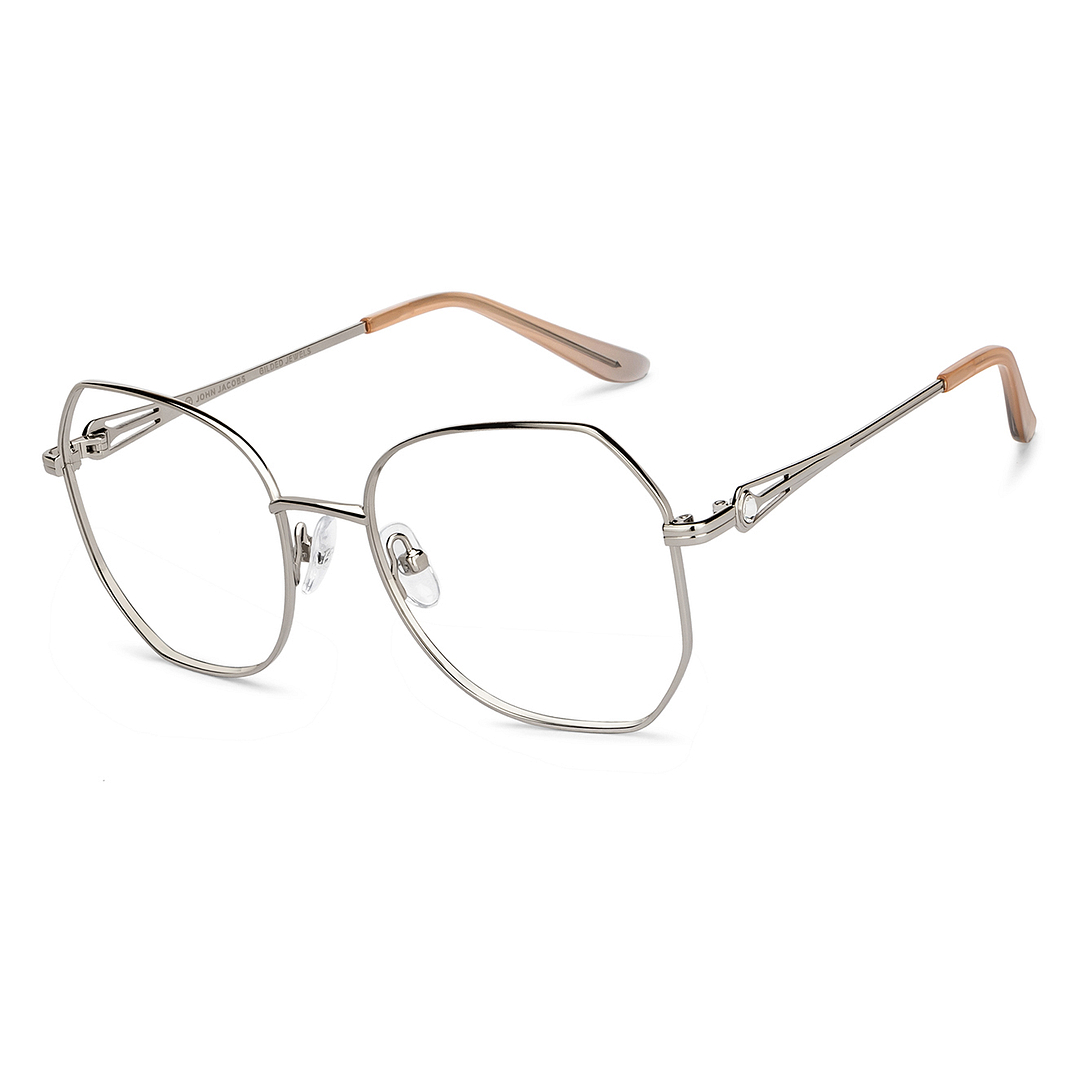 John Jacobs Silver Full Rim Hexagonal right side