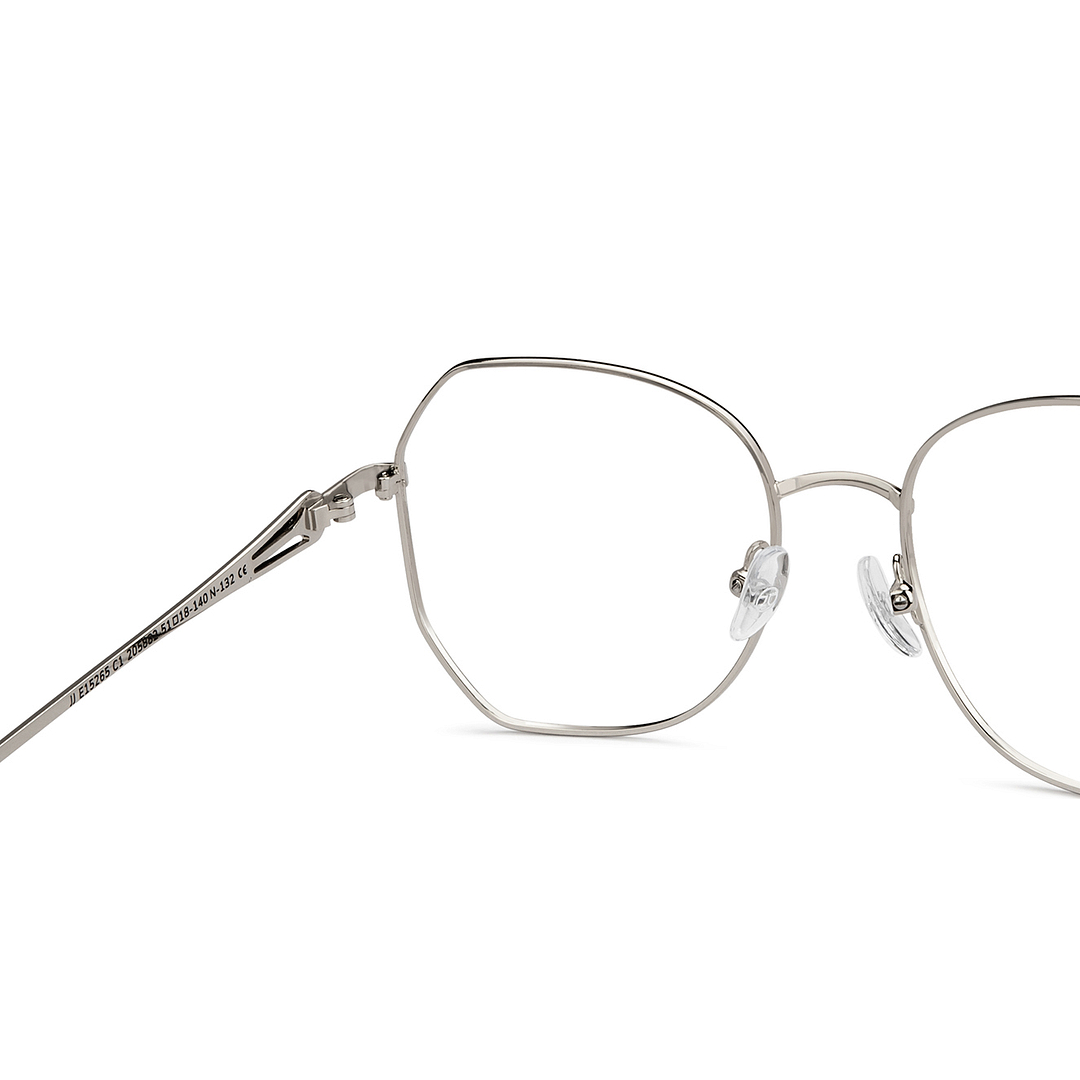 John Jacobs Silver Full Rim Hexagonal right side