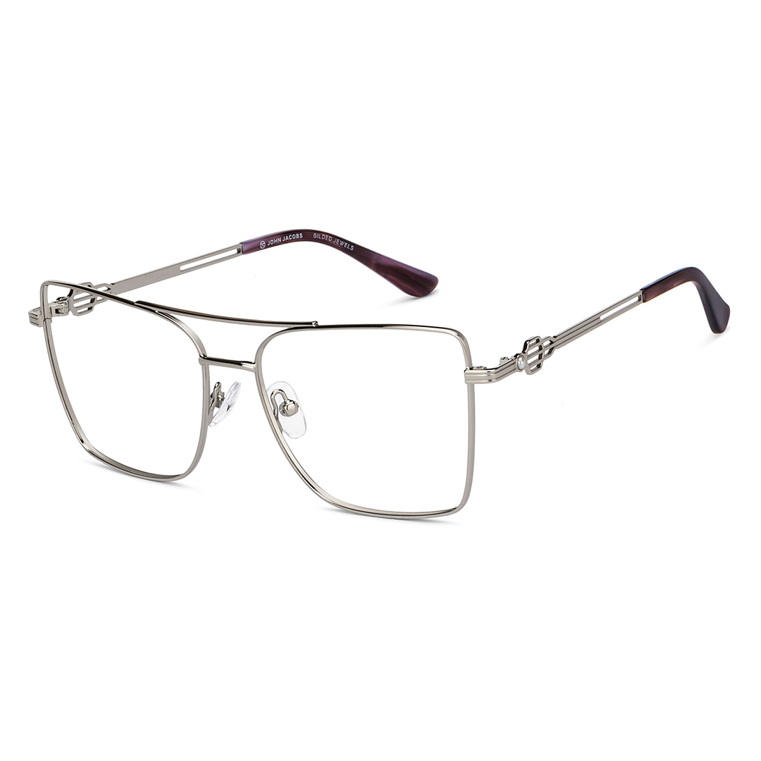 John Jacobs Online Silver Full Rim Square right side