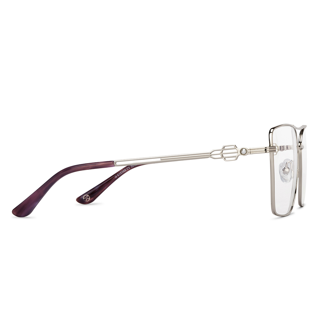 John Jacobs Online Silver Full Rim Square left side