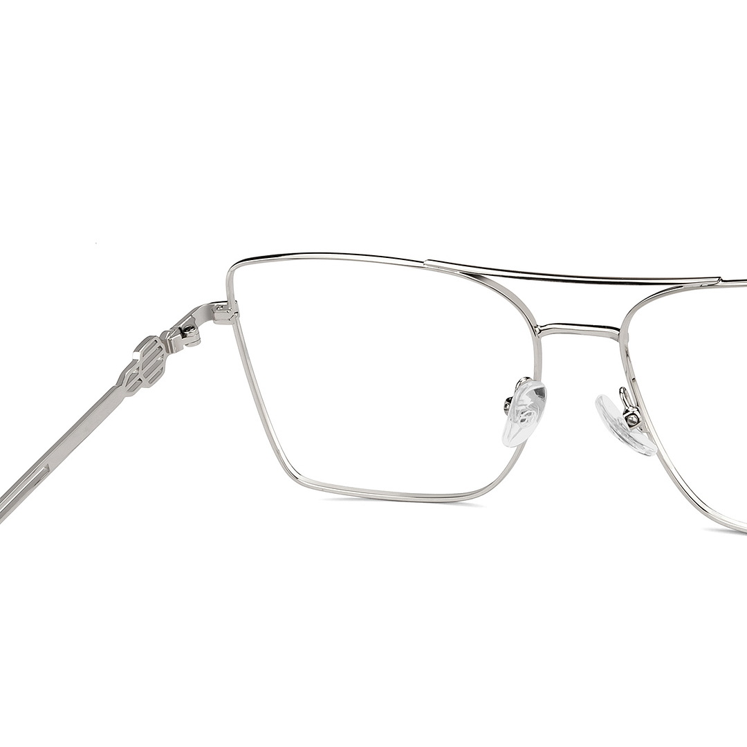 John Jacobs Online Silver Full Rim Square right side