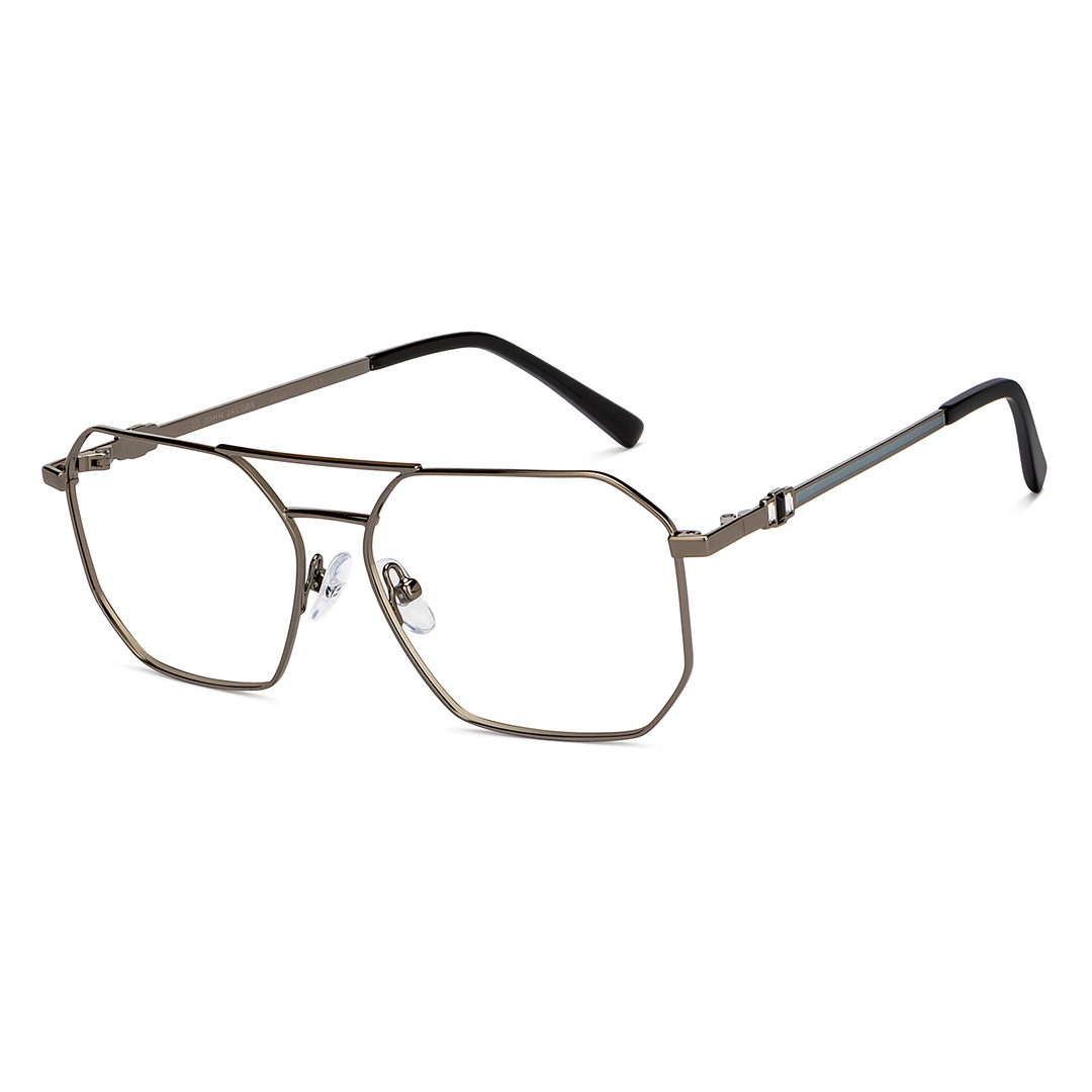 John Jacobs Gunmetal Full Rim Hexagonal right side