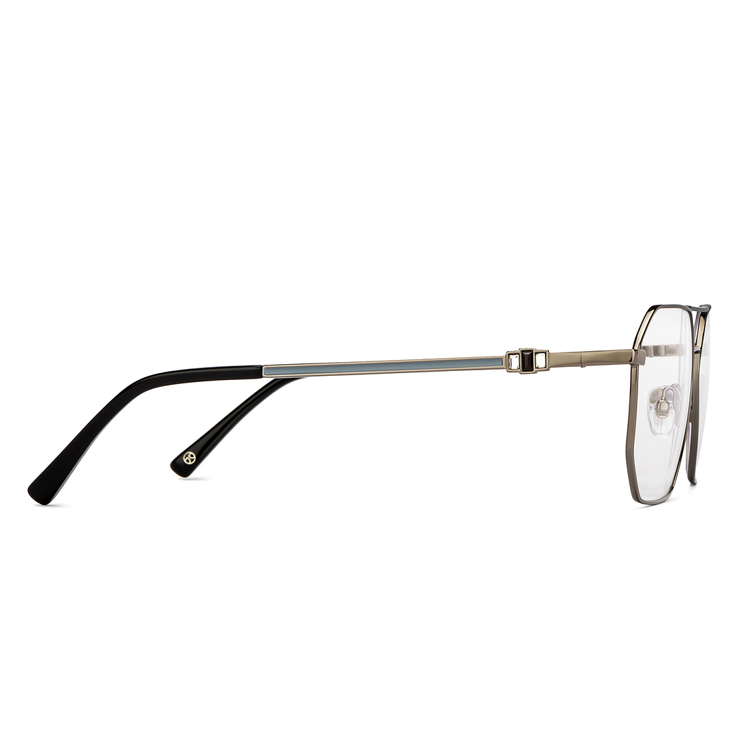 John Jacobs Gunmetal Full Rim Hexagonal left side