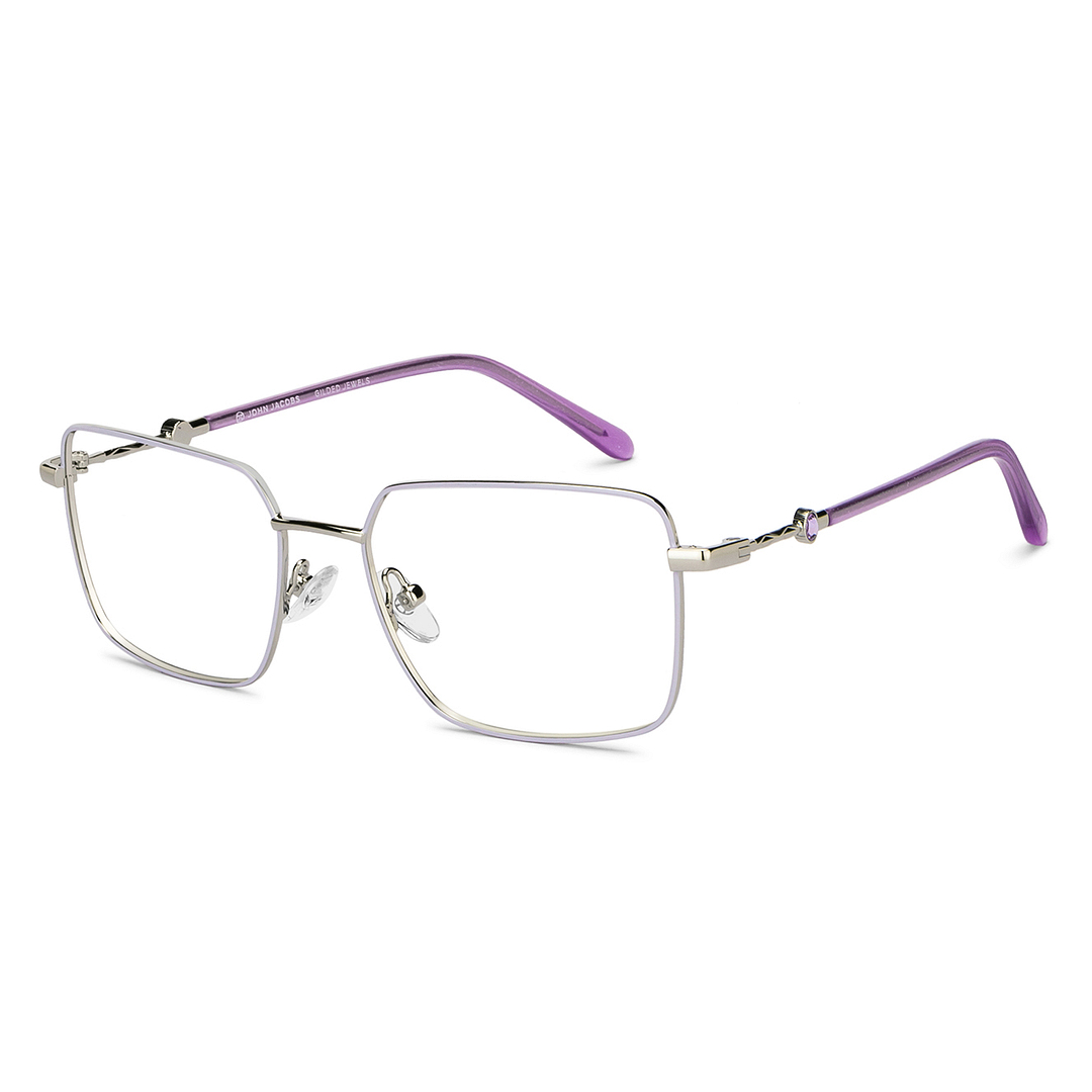 John Jacobs Online Silver Full Rim Square right side