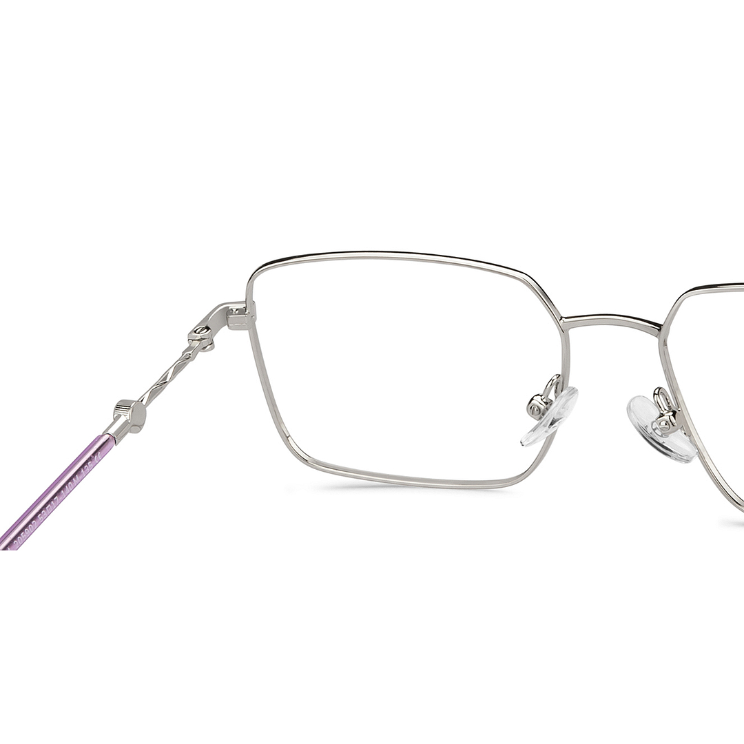 John Jacobs Online Silver Full Rim Square right side