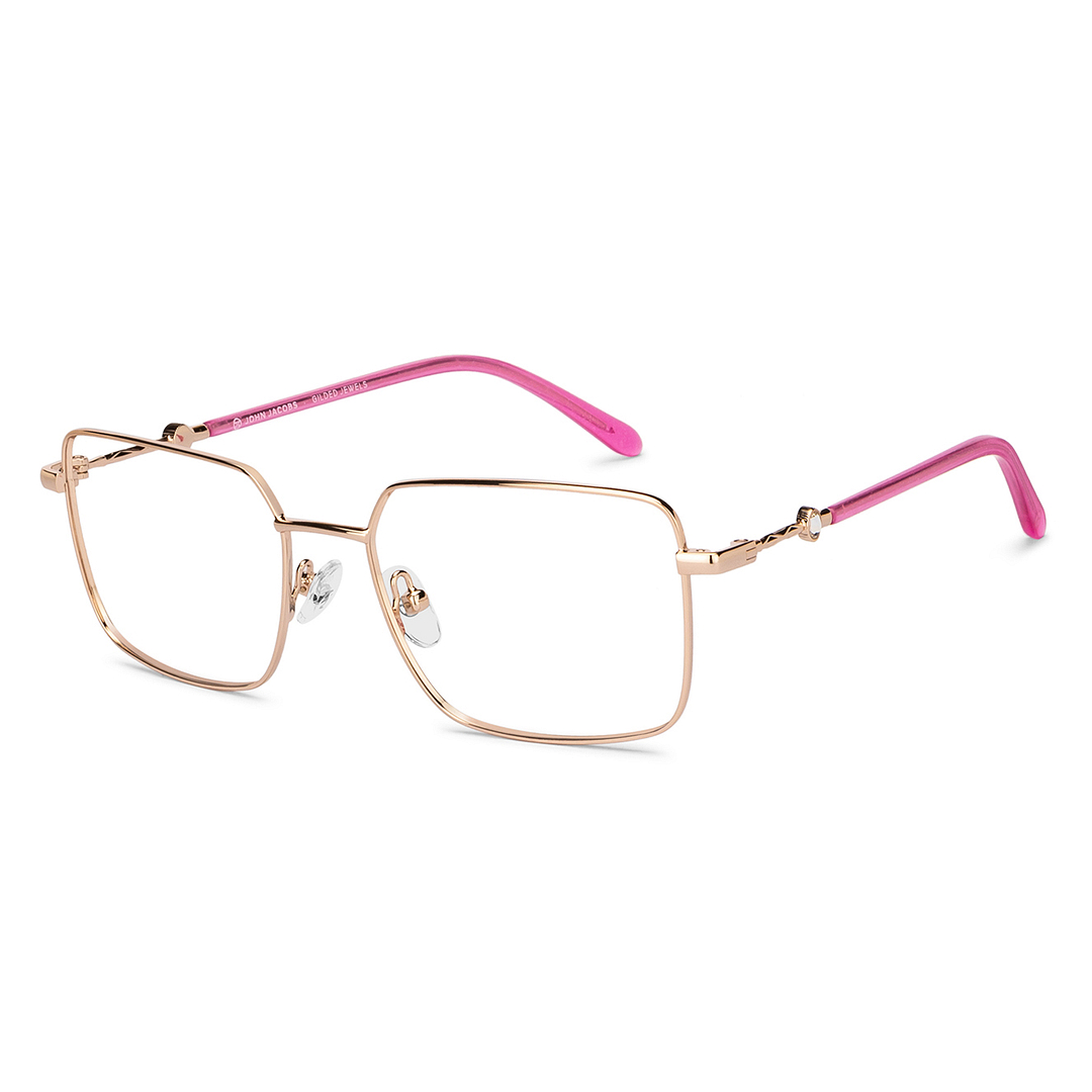 John Jacobs Online Gold Full Rim Square right side