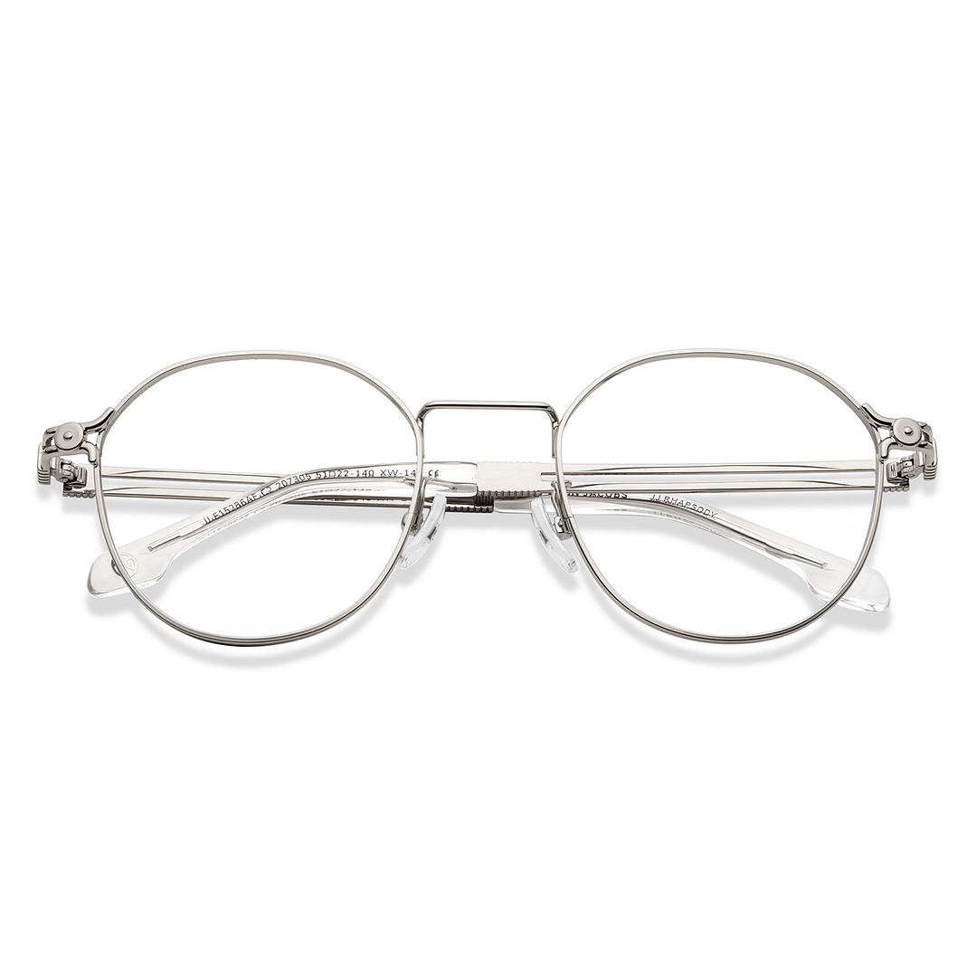 John Jacobs Online Silver Full Rim Round left side