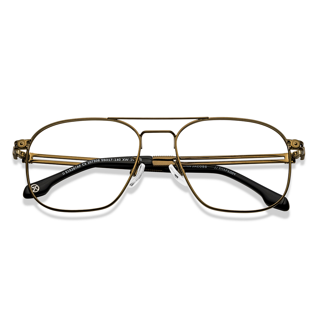 John Jacobs Green Full Rim Aviator left side