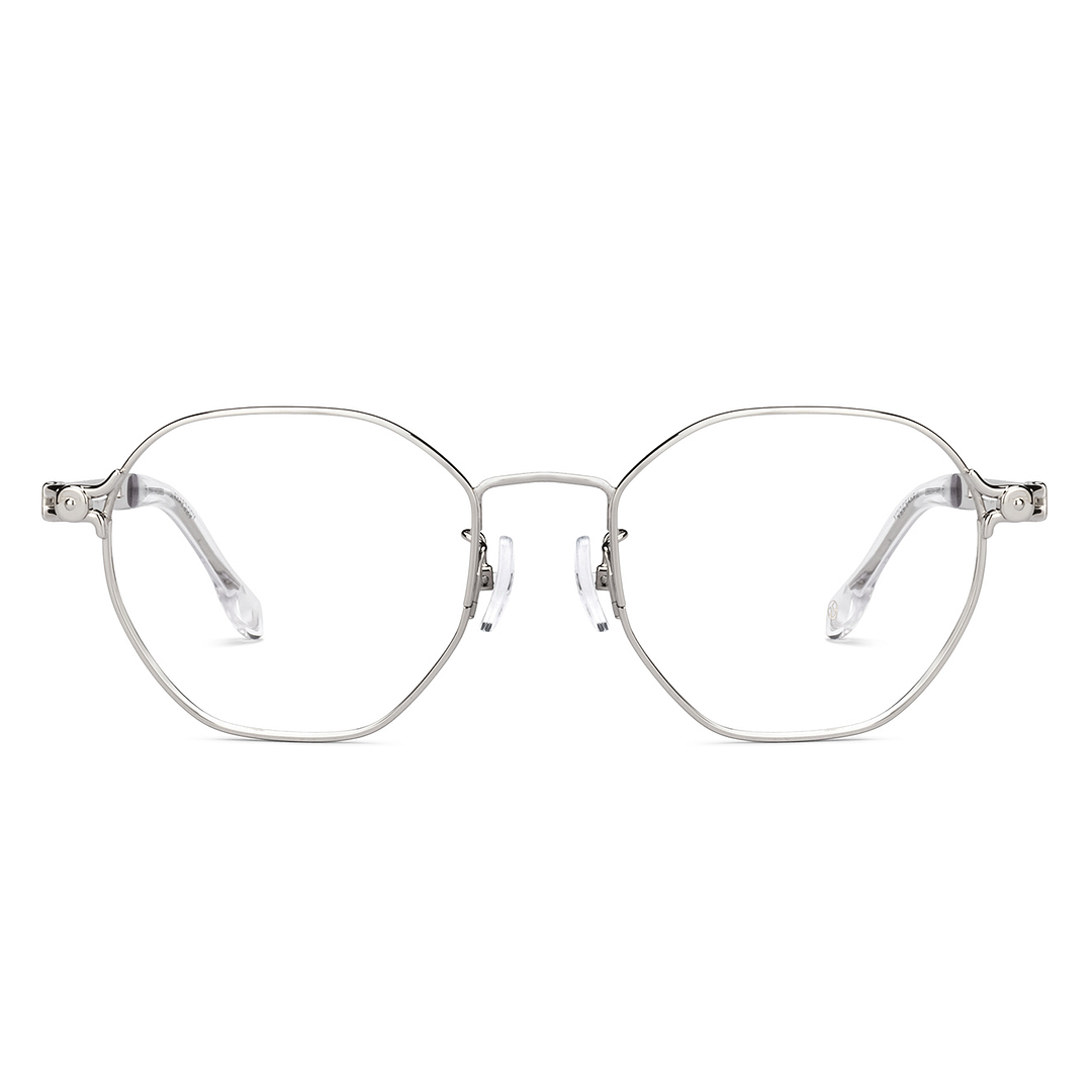 John Jacobs Online Silver Full Rim Geometric right side