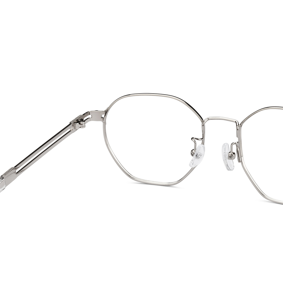 John Jacobs Online Silver Full Rim Geometric right side