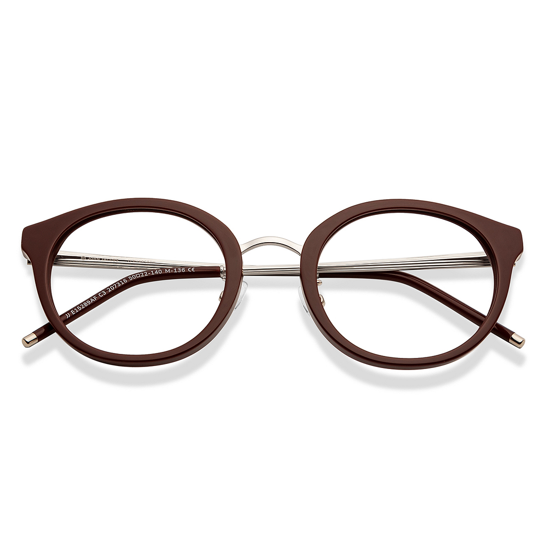 John Jacobs Online Light Brown Full Rim Round left side