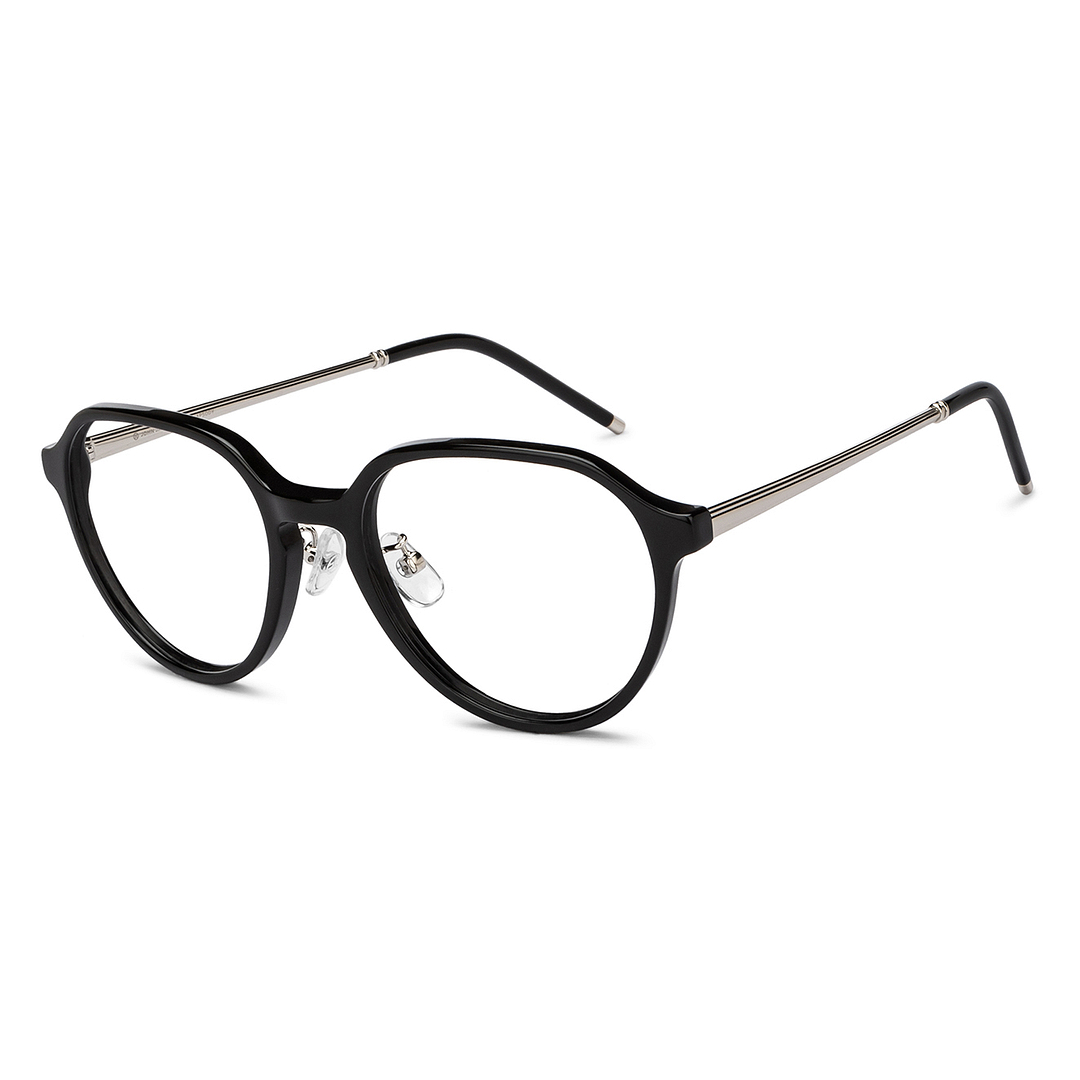 John Jacobs Online Black Full Rim Round right side