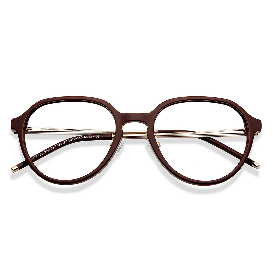 John Jacobs Online Light Brown Full Rim Round left side