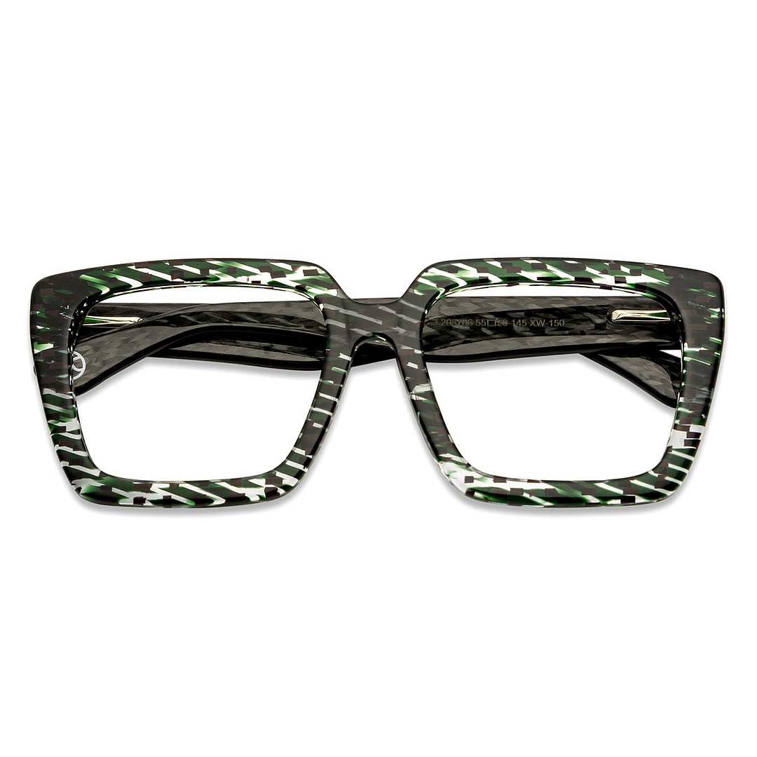 John Jacobs Online Military Green Full Rim Square right side