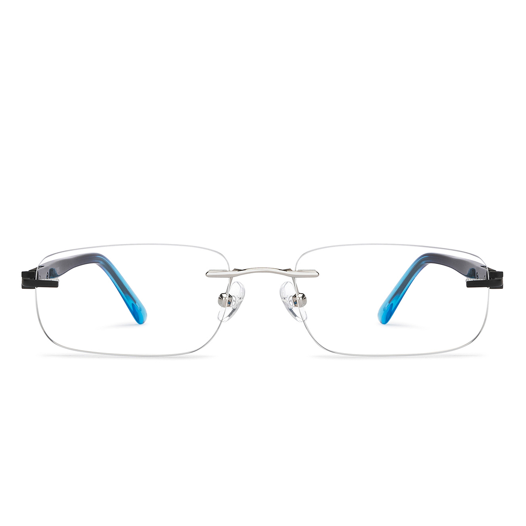 John Jacobs Online Silver Rimless Rectangle right side