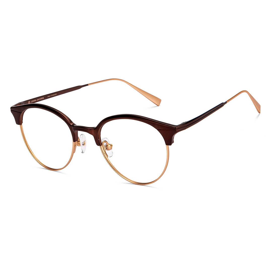 John Jacobs Light Brown Full Rim Round right side