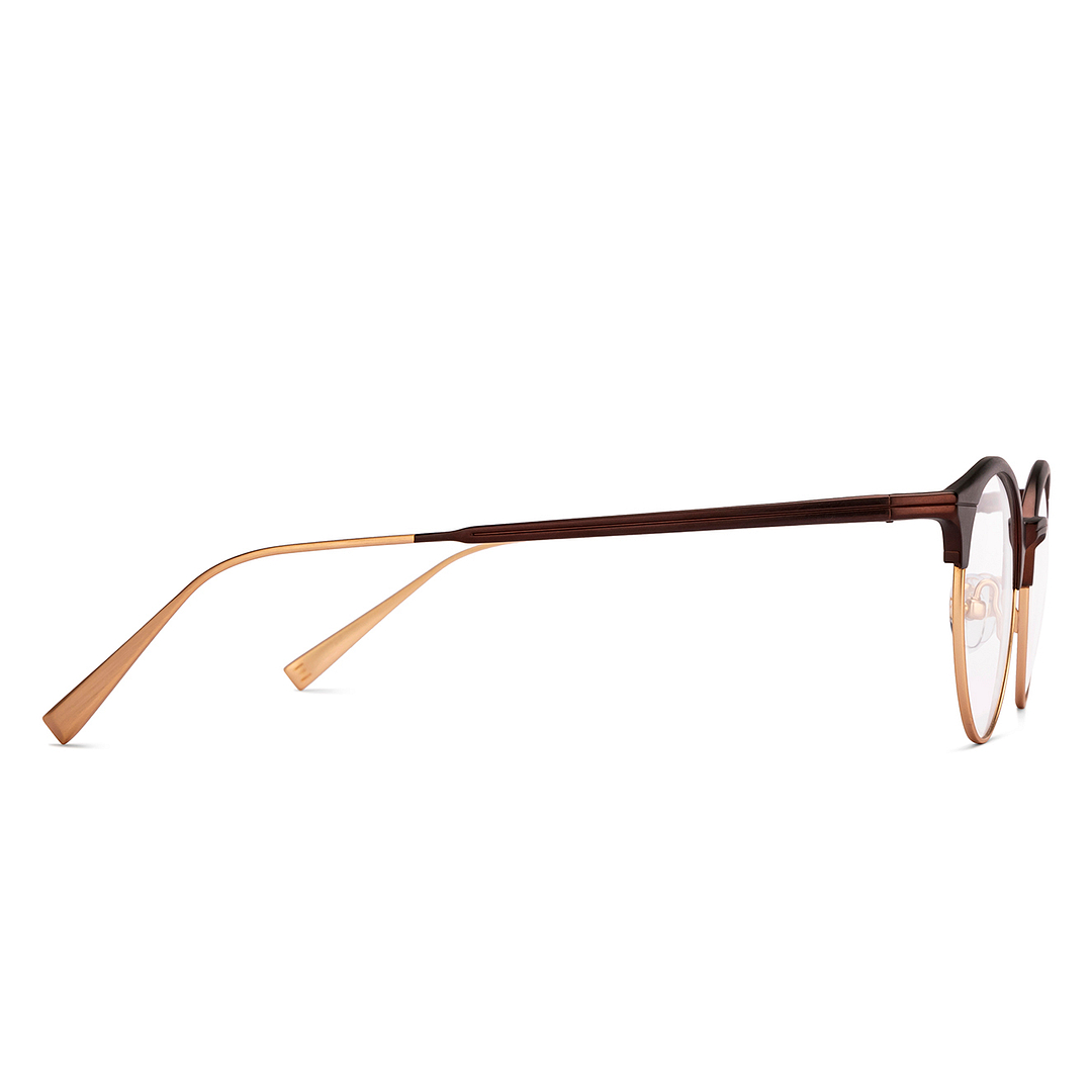 John Jacobs Light Brown Full Rim Round left side