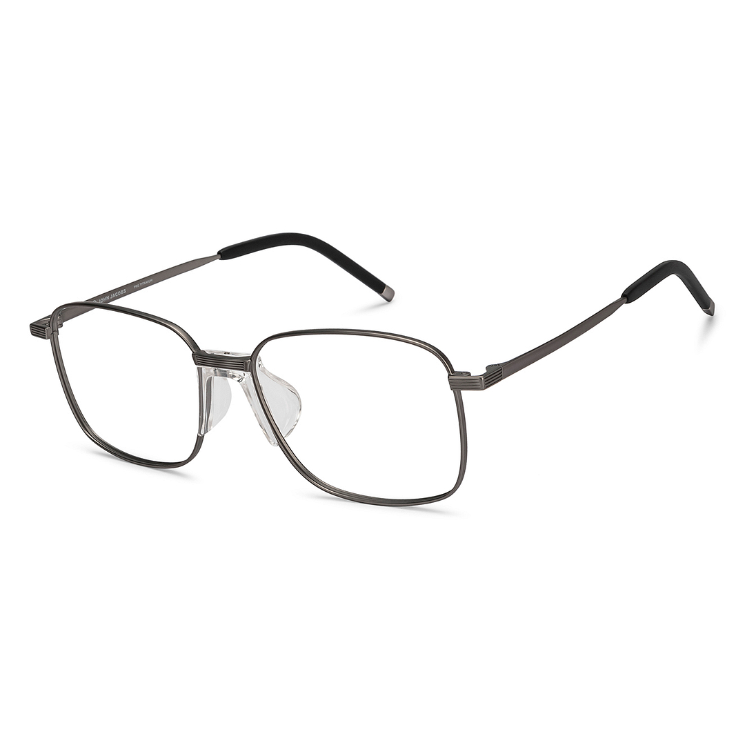 John Jacobs Gunmetal Full Rim Square right side
