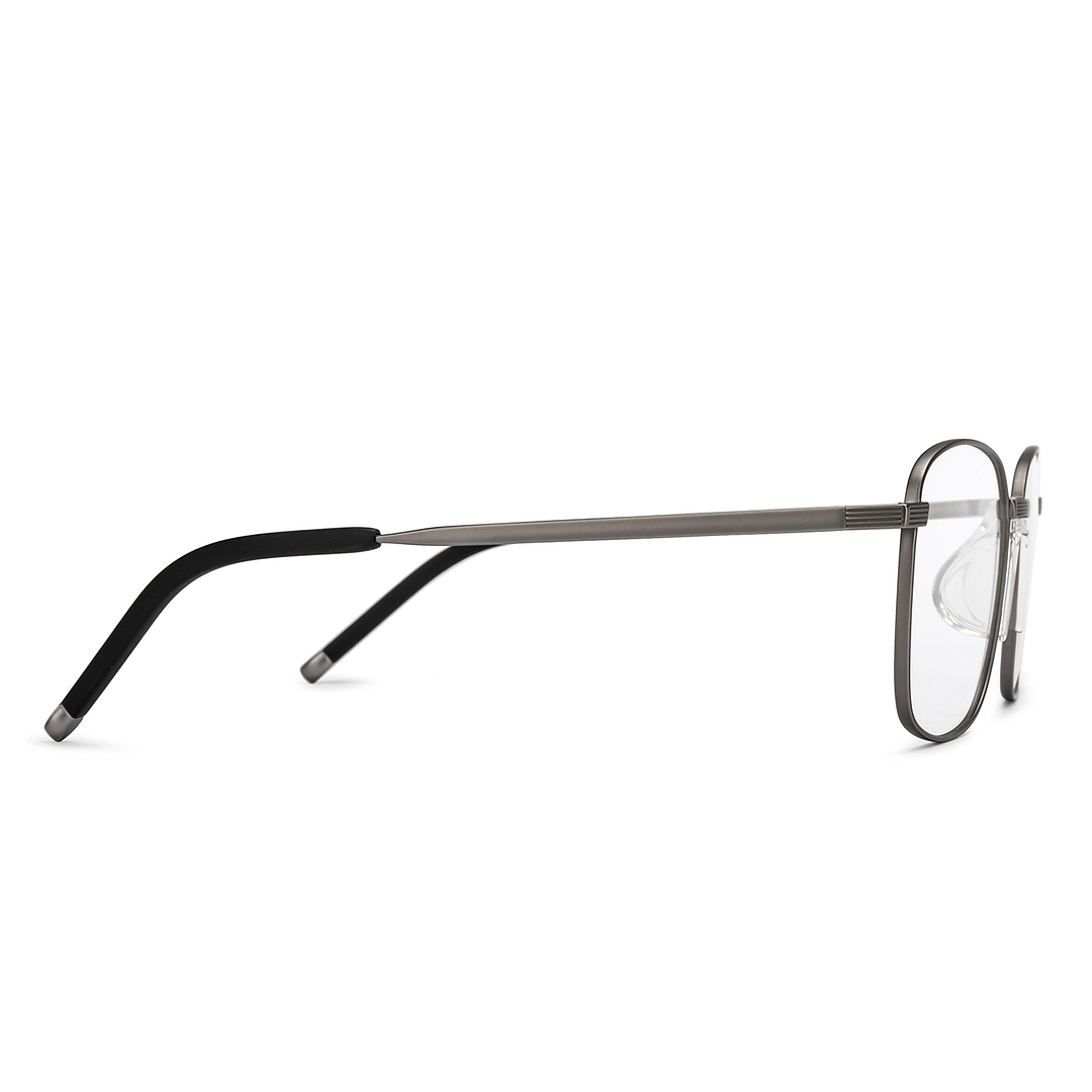 John Jacobs Gunmetal Full Rim Square left side