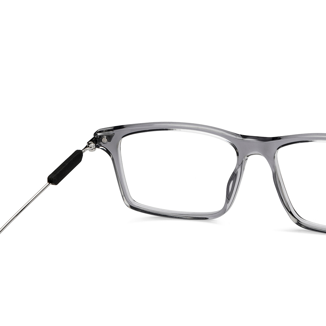 John Jacobs Gray Transparent Full Rim Rectangle right side