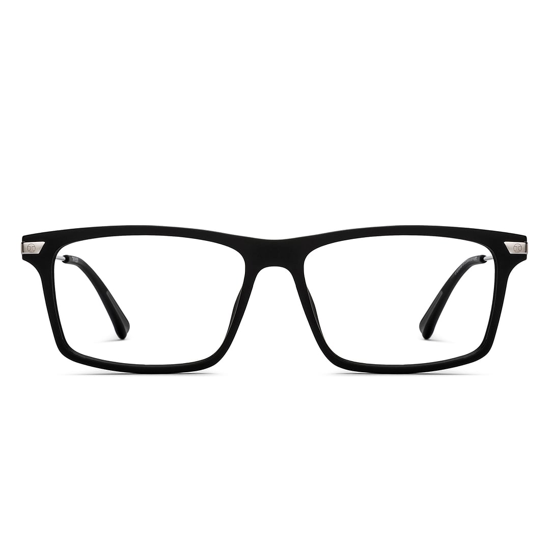 John Jacobs Black Full Rim Rectangle right side