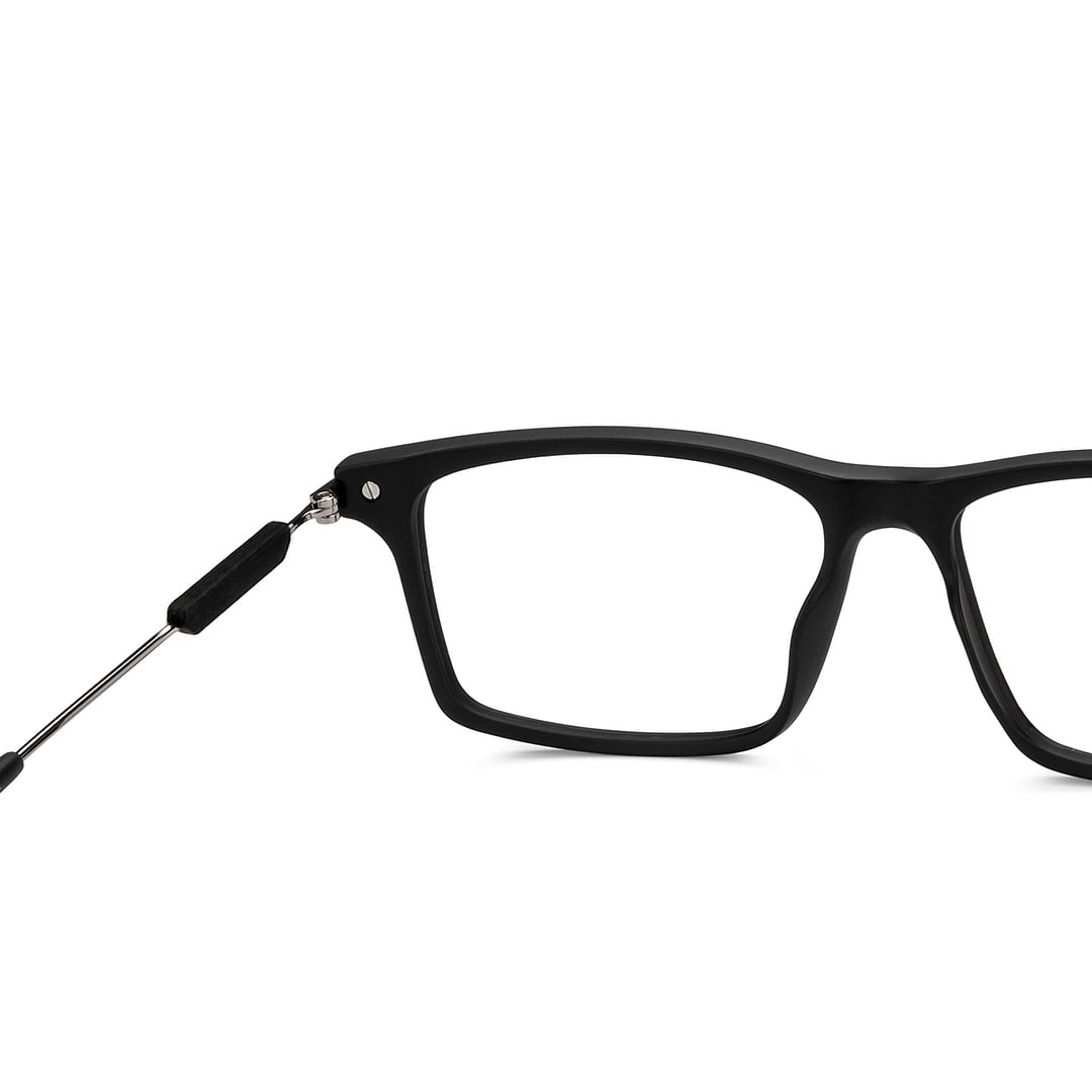 John Jacobs Black Full Rim Rectangle right side