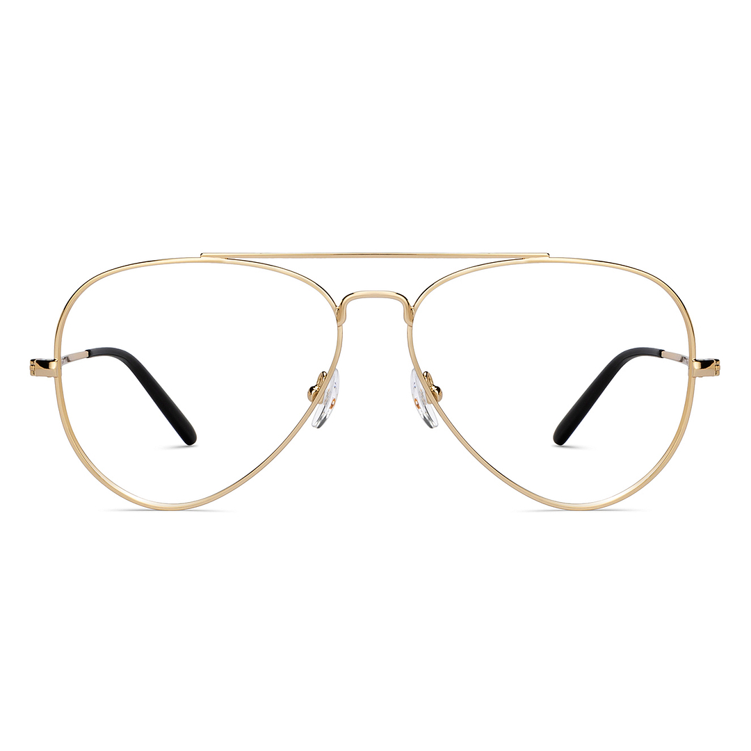 John Jacobs Gold Full Rim Aviator right side