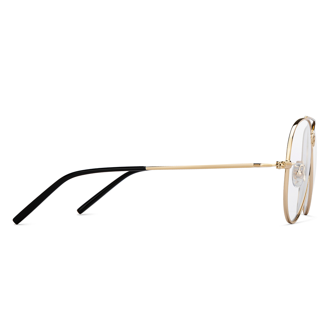 John Jacobs Gold Full Rim Aviator left side