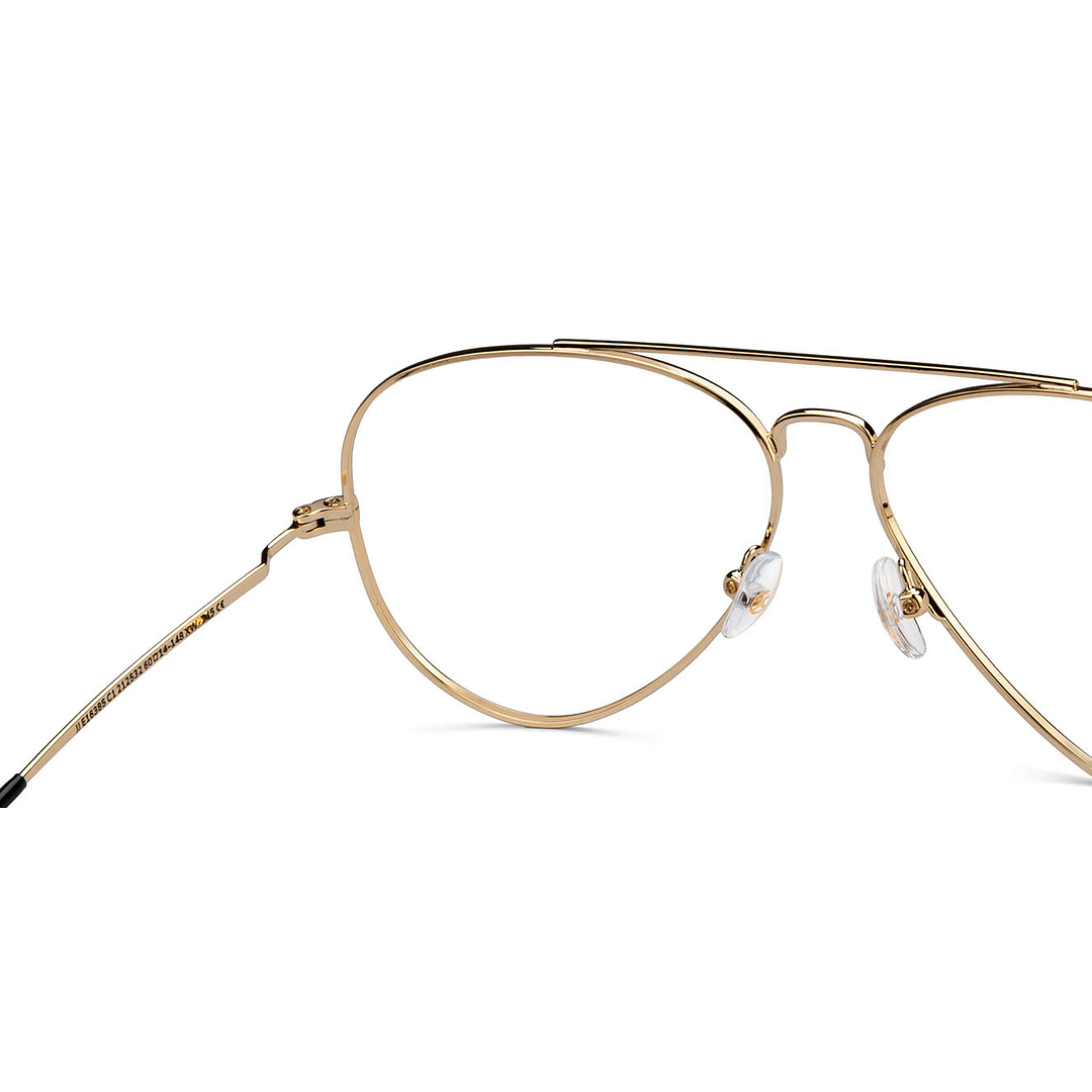 John Jacobs Gold Full Rim Aviator right side