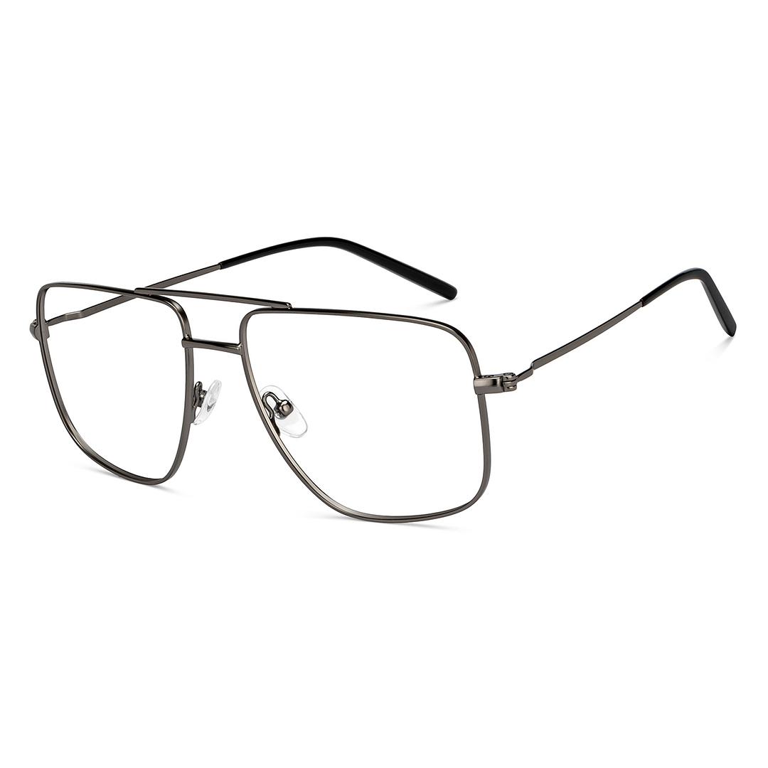 John Jacobs Gunmetal Full Rim Square left side