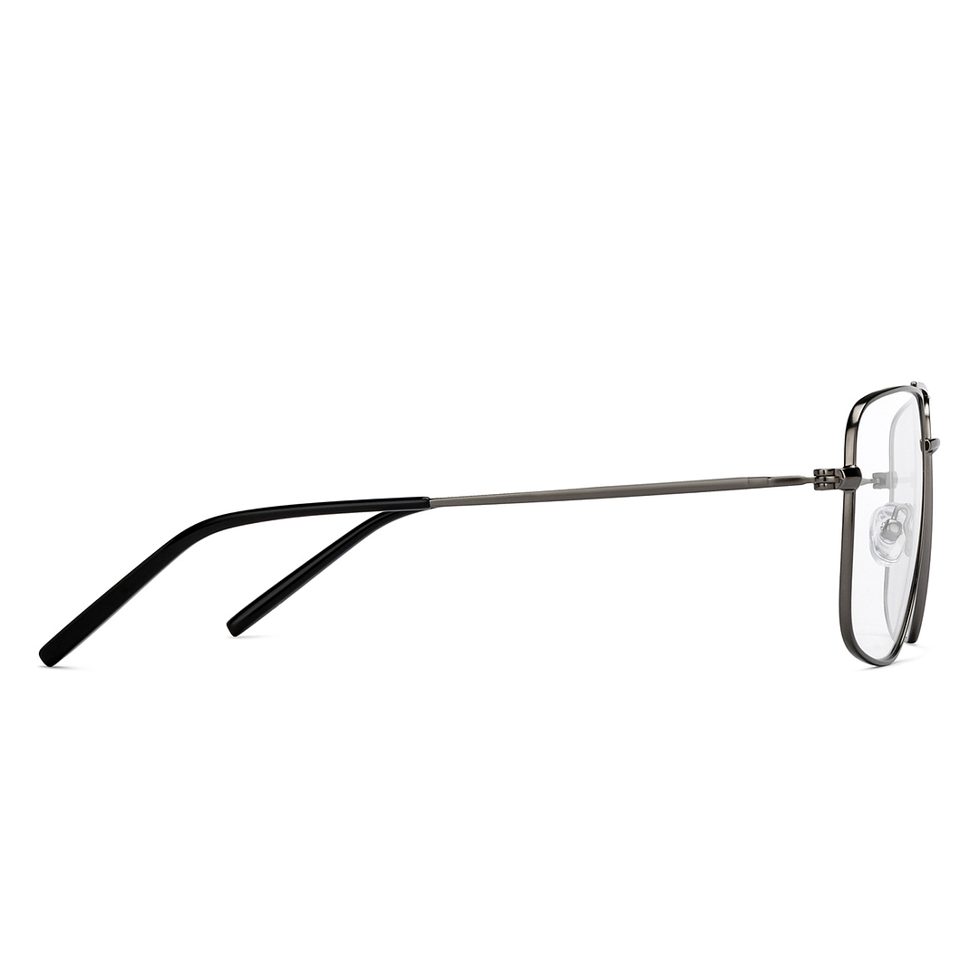 John Jacobs Gunmetal Full Rim Square left side